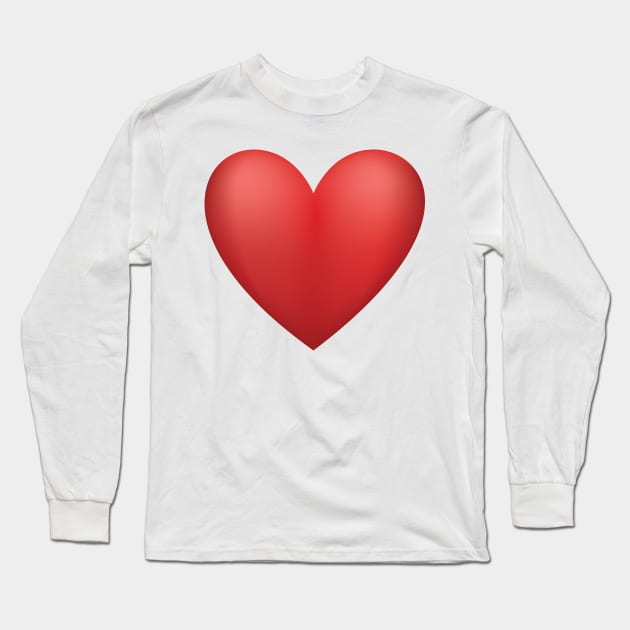 Red Heart Long Sleeve T-Shirt by SWON Design